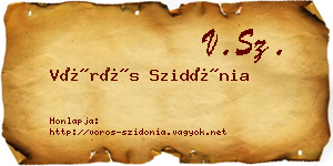 Vörös Szidónia névjegykártya
