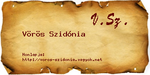 Vörös Szidónia névjegykártya