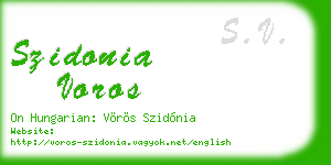 szidonia voros business card