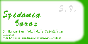 szidonia voros business card